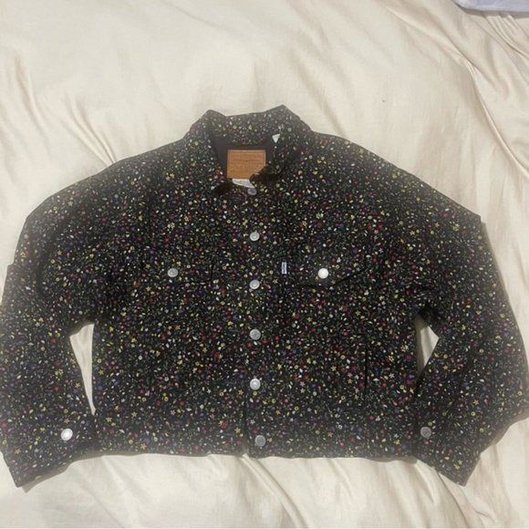 Levi's Trucker Jacket in Ditsy Floral Secret Garden Print Size M - Picture 7 of 13